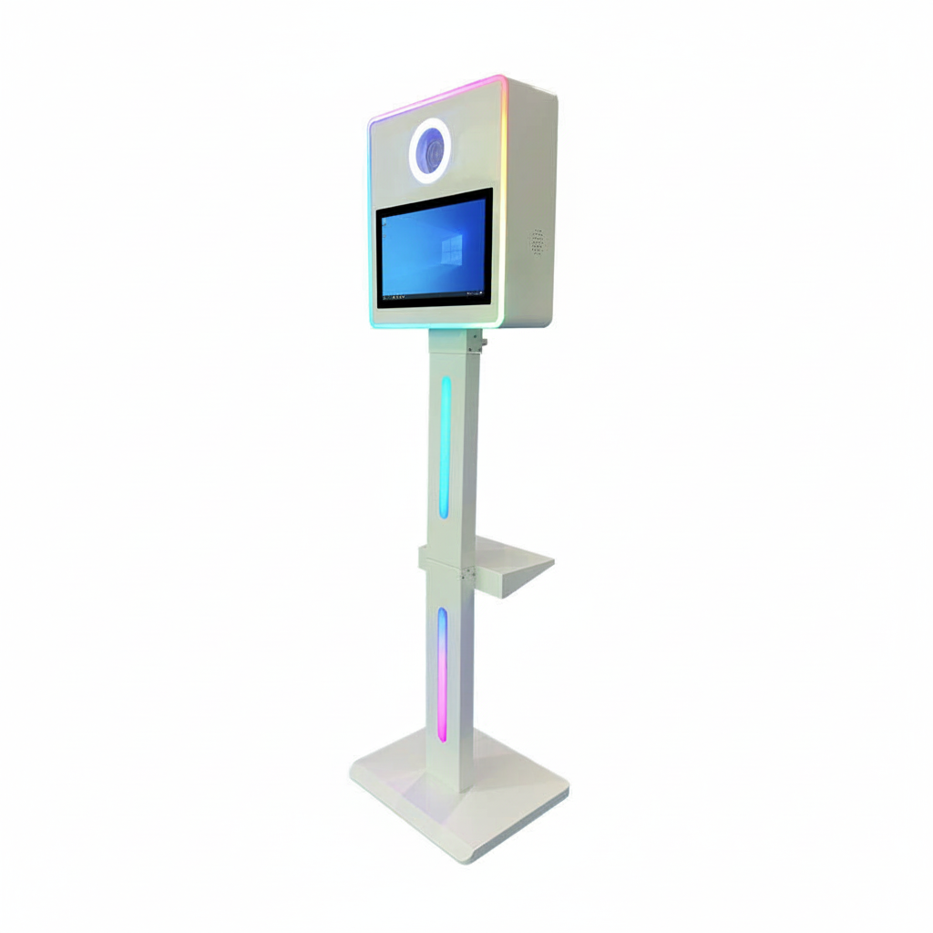 Photobooth vue de profil avec éclairage LED - location Mulhouse